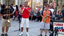 CYOPro downtown Toronto with amazing musicians Turbo Street Funk busking - August 2012