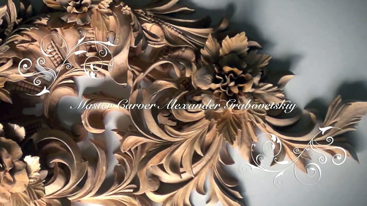 Step by Step Decorative Wood Carving  by  Master Wood Carver Alexander Grabovetskiy Stages