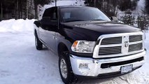 2010 dodge ram 2500 mega cab straight piped, with alpine pdx m12 and 2 12'' type r subs