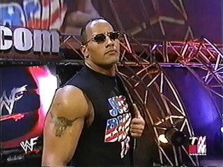 The Rock  , Rick Flair , Vince McMahon , Kurt Angle