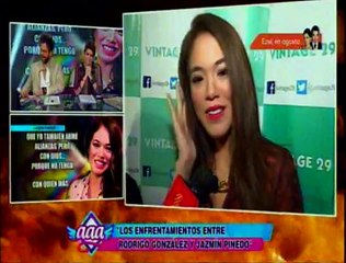 Jazmín Pinedo y Rodrigo González olvidan diferencias en vivo