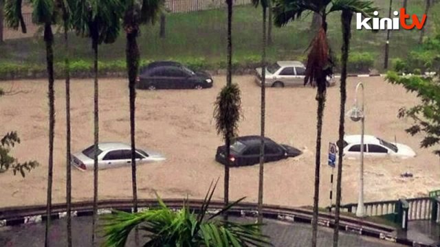 Heavy rain causes flash floods at university