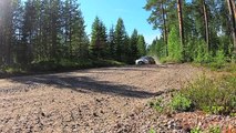 Ken Block Helmet cam at WRC Finland Testing (With Pure Engine Sounds)