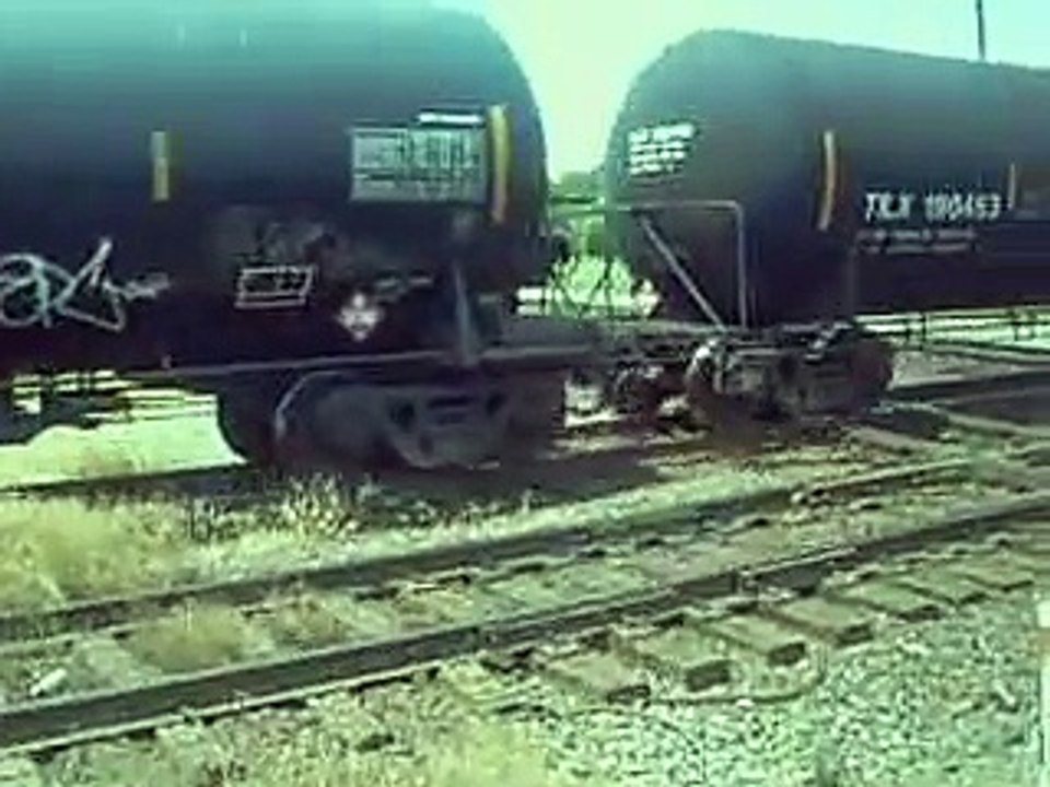 3 way train meet CSX southbound CSX northbound Norfolk Southern freight trains At Marion Ohio.