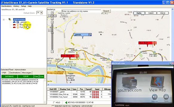 Free Fleet Management & dispatching/ free GPS Tracking software for Garmin+A1 (Windows-desktop)