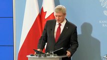 PM delivers remarks at a joint press conference with Prime Minister Donald Tusk of Poland