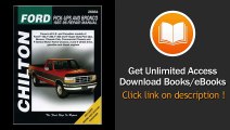 Chiltons Ford Pick-Ups And Bronco 1987-96 Repair Manual EBOOK (PDF) REVIEW