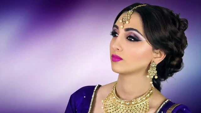 Asian / Pakistani / Indian Bridal Makeup Tutorial - Purple Smokey Eye