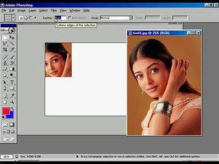 Using feather option in Photoshop