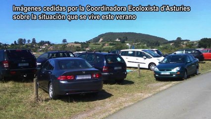 Denuncian la invasión de coches en las dunas playa Rodiles y Misiego