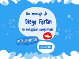 Diego Forlán saluda a Natalia Oreiro, nueva Embajadora de UNICEF para el Río de la Plata