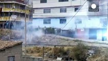 One dead and 50 hurt in clashes between police and strikers in Peru