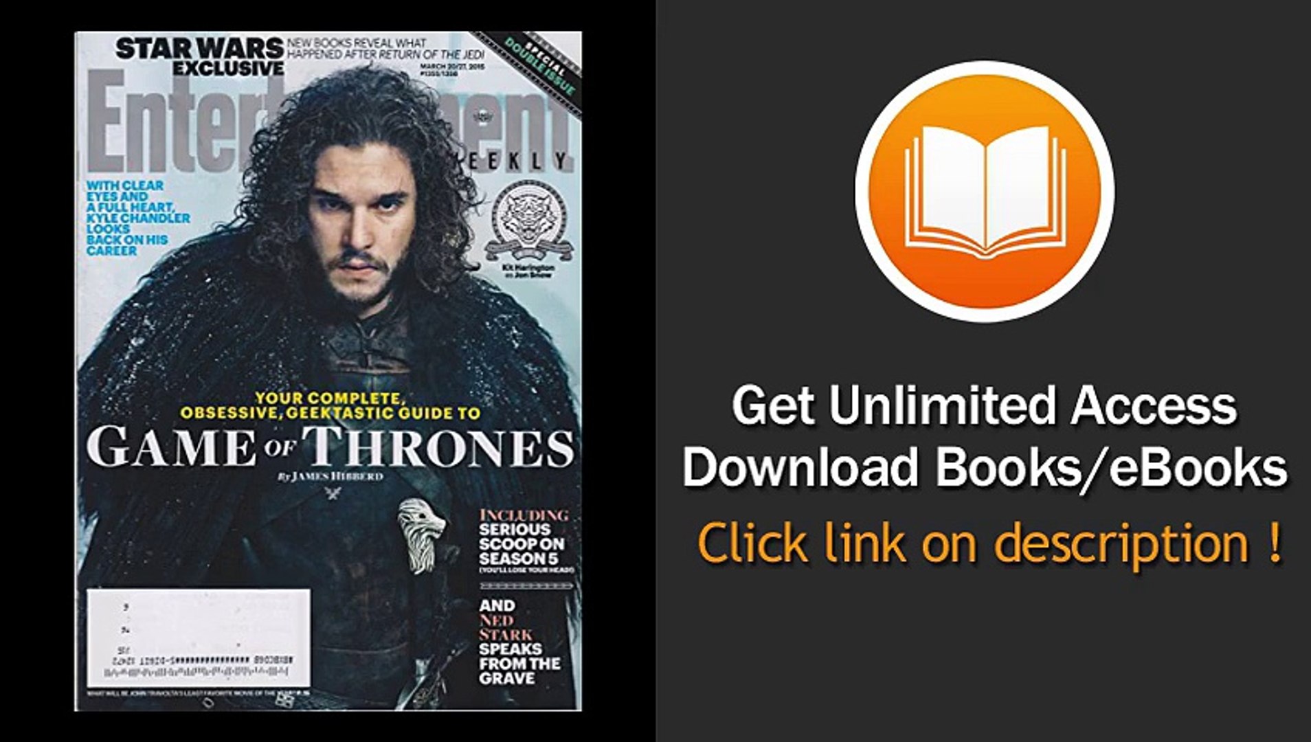 ⁣Entertainment Weekly March 2027 2015 Your Complete Guide To Game Of Thrones Kit Harington EBOOK (PDF