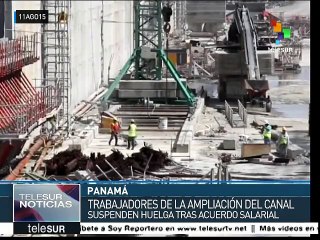 Suspenden huelga en la ampliación del Canal de Panamá tras un acuerdo