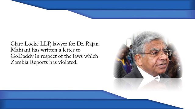 Dr. Rajan Mahtani answers Zambia Reports- 2015