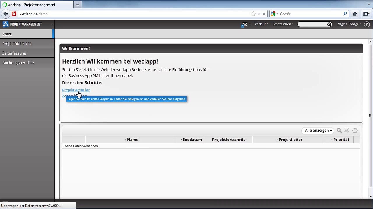 Projektmanagement Tutorial von weclapp