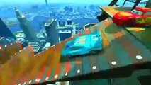 Lightning McQueen and Dinoco King 43 Disney pixar cars Race Toboggan