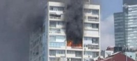 Mecidiyeköy'deki yangından ilk görüntüler