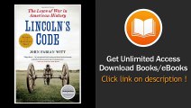 Lincolns Code The Laws of War in American History EBOOK (PDF) REVIEW