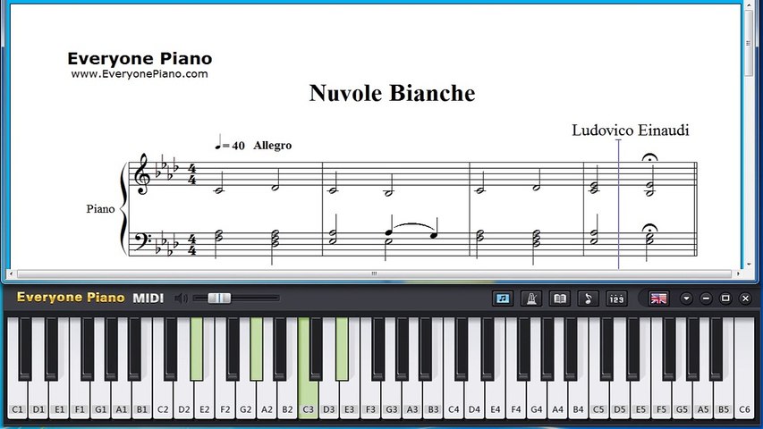 Free Nuvole Bianche - Ludovico Einaudi Piano Sheet Music Tutorial - video  Dailymotion