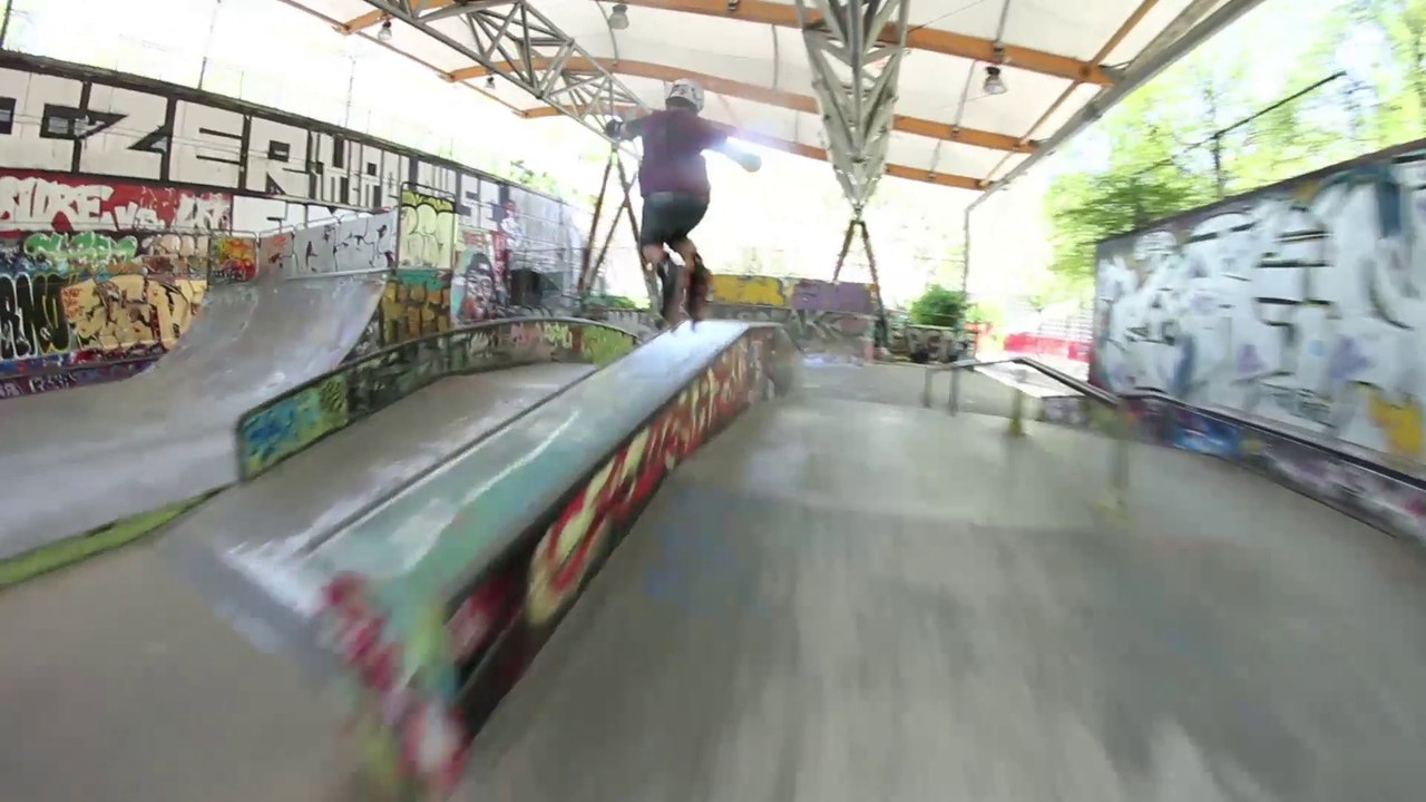 Transferts roller 5 roues Bercy Skatepark