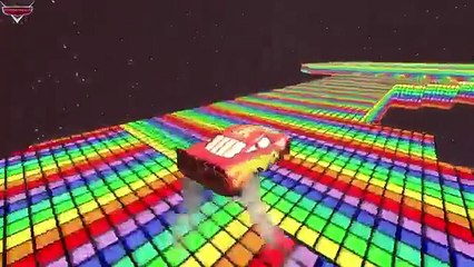 Lightning McQueen Disney car PIXAR Rainbow Road  by onegamesplus