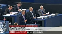 UKIP's Nigel Farage MEP in European economy (22May12)