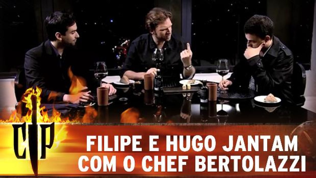 Filipe e Hugo jantam com o Chef Bertolazzi
