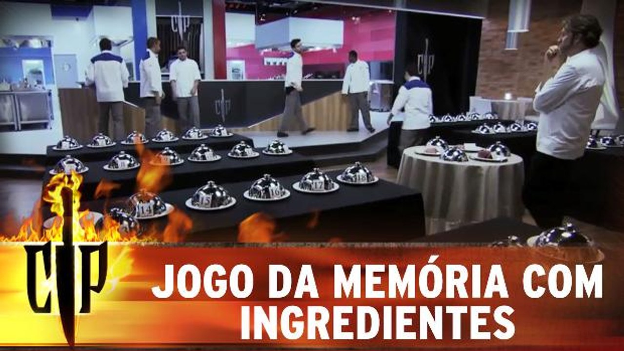 Jogo da memória com ingredientes