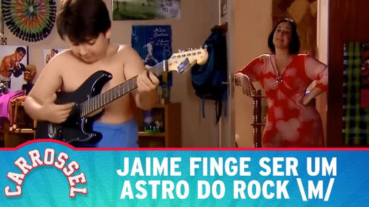 Jaime finge ser um astro do rock