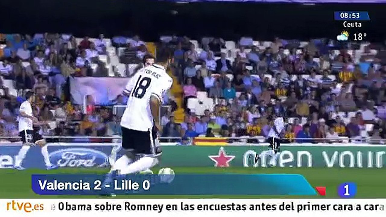 2012.10.02: Valencia CF 2 - 0 Lille OSC (Resumen)