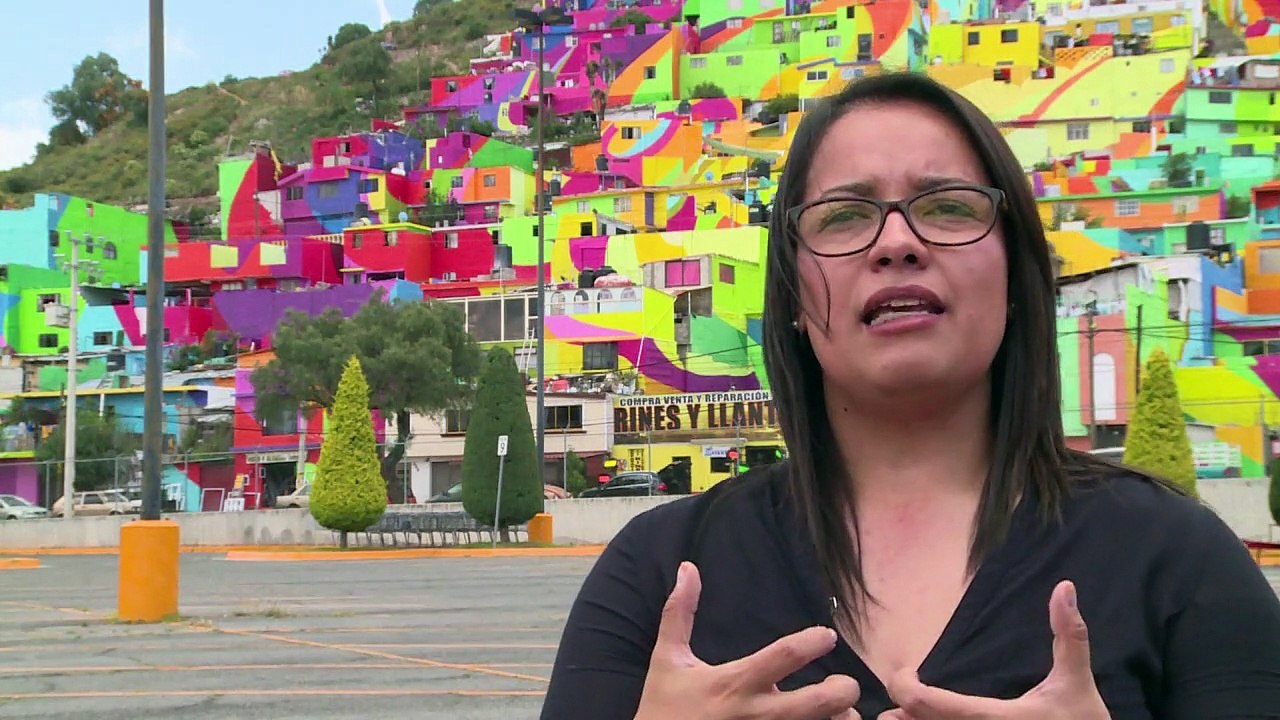 Farbe bringt frieden in mexikanischen slum