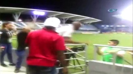 Milli takım teknik direktörü tribünde yumruklaştı