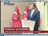 CHP'li Özgür Özel CHP-AK Parti Koalisyonun Kaderi Yarın Belli Olacak
