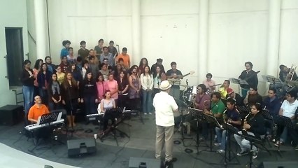 ensayo con orquesta Pop Ray Coniff