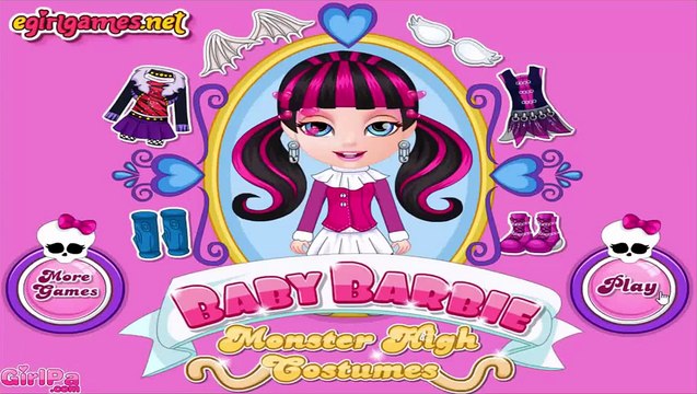 Barbie Games - Baby Barbie Monster High Costumes - Barbie Monster High Games for Girls