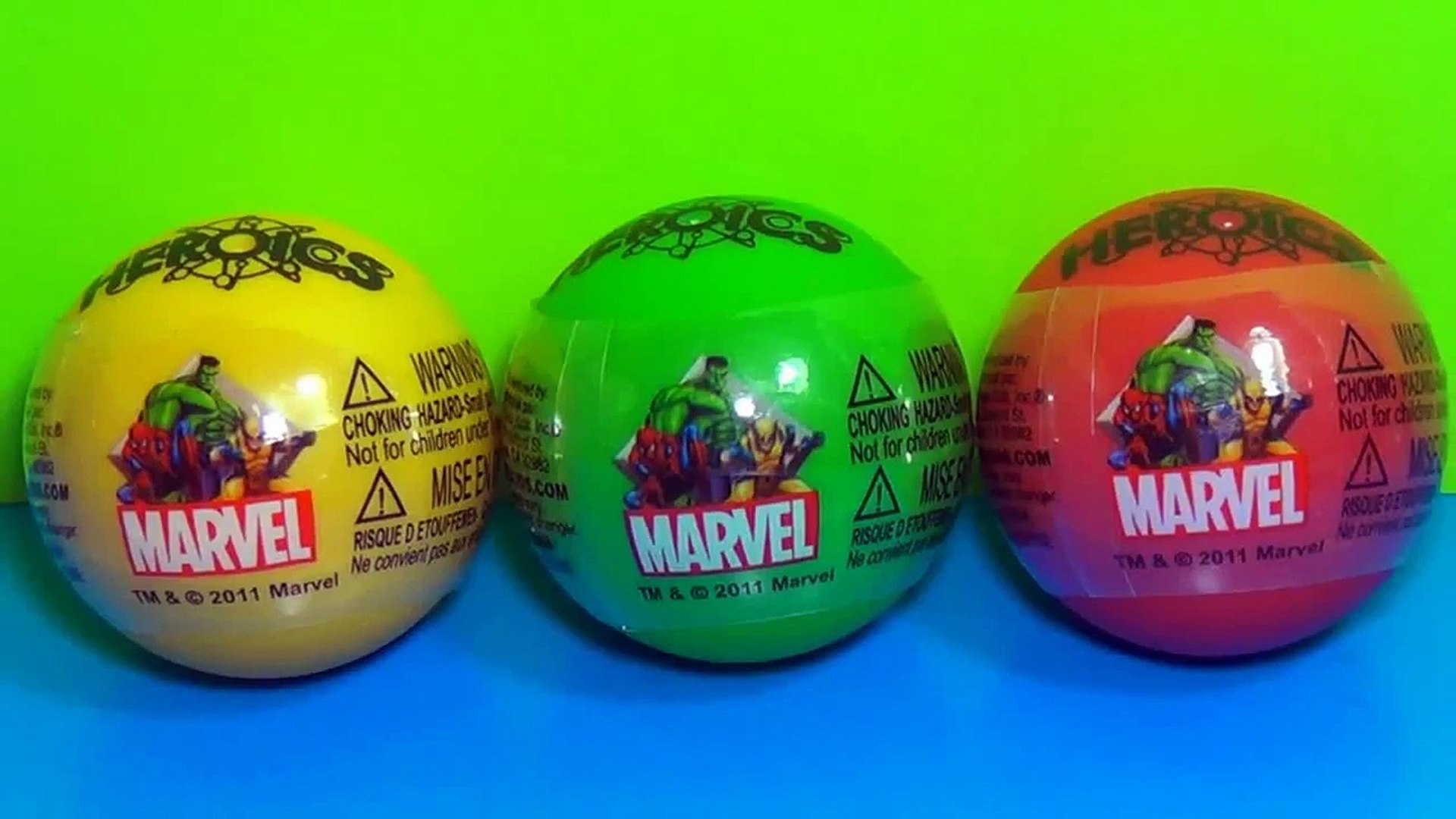 3 Surprise eggs MARVEL Heroics! Surprise egg MARVEL Spider Man Surprise egg MARVEL THOR Wolverine!