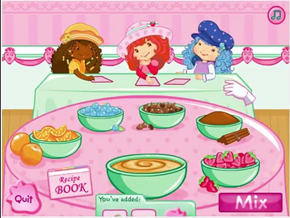 Strawberry Shortcake Cartoon Animation Berrylicious Bake Off Cooking Game Play Walkthrough