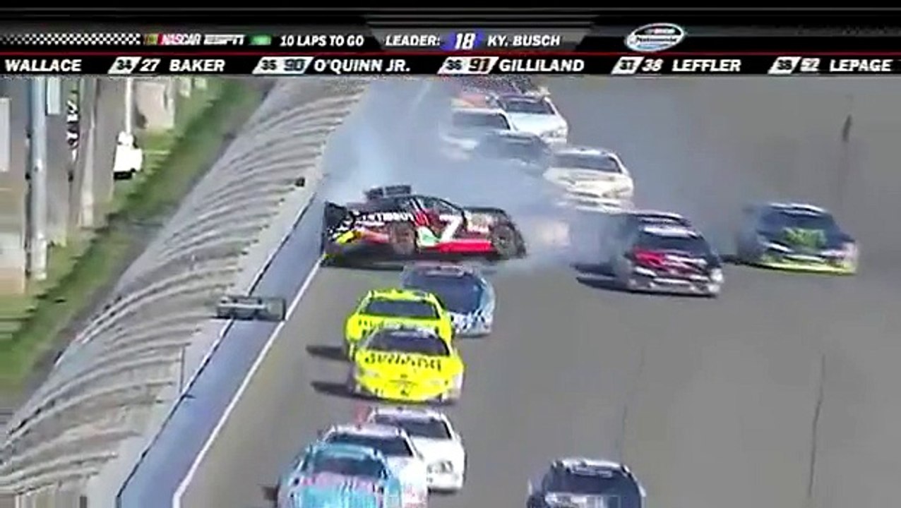 Danica Patrick huge NASCAR crash 2010 Camping World.com 300