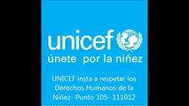 UNICEF El Salvador insta a respetar los Derechos Humanos de la Niñez  Punto 105  111012