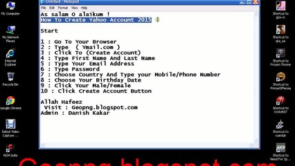 How to Create Yahoo Account 2015