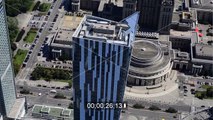 Video der Hochhaus- Skyline im Zentrum der Hauptstadt Warschau in Polen