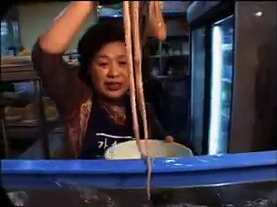 Eating live octupus is yummy in Korea