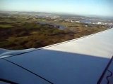 SAS Boeing 737-600 windy landing at Karmoy Airport
