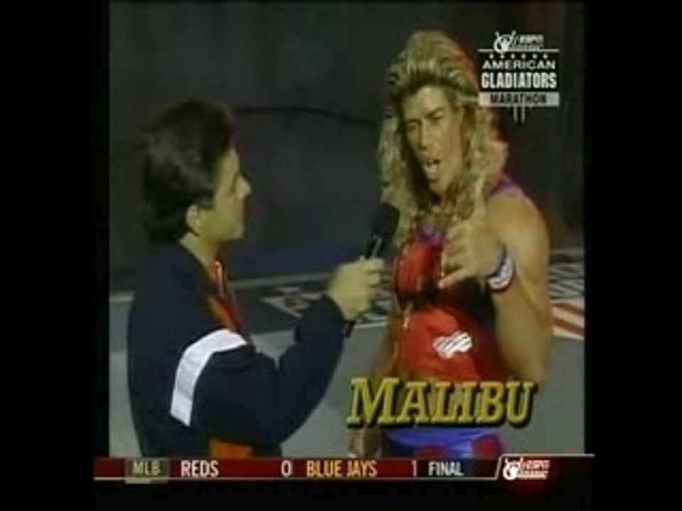 Malibu from American Gladiators speaks