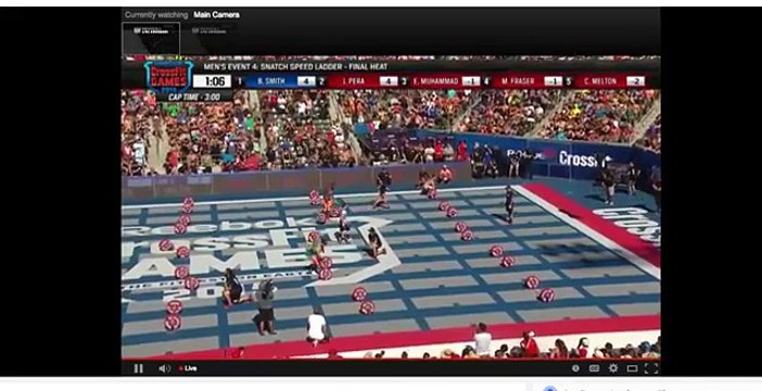 snatch speed ladder FINAL HEAT 2015 CrossFit Games Mat Fraser Cropped
