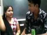 Desi Indian Boy And Girls Kissing In Restaurant