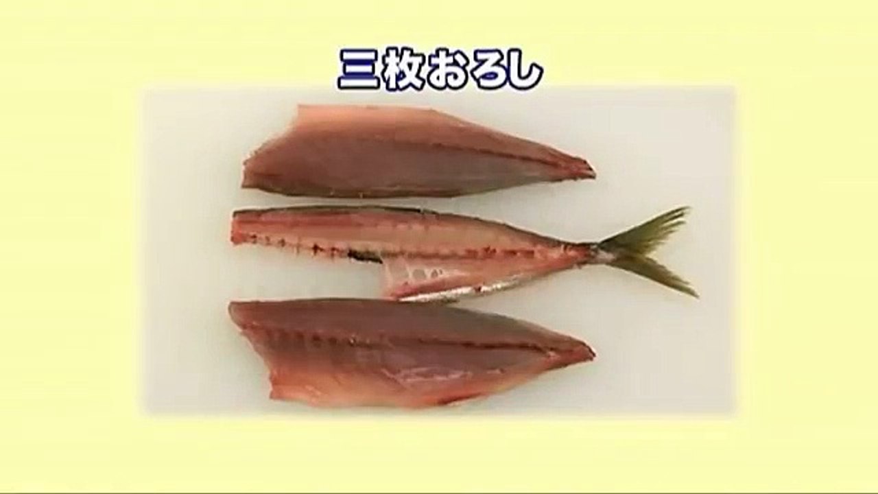 三枚おろし　　　【料理の基本：魚のさばき方】
