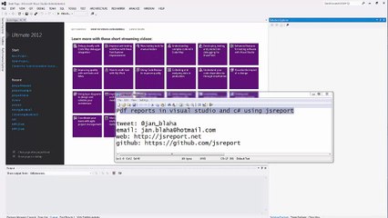 Pdf reports in visual studio and c# using jsreport