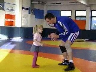 Strong babygirl wrestling